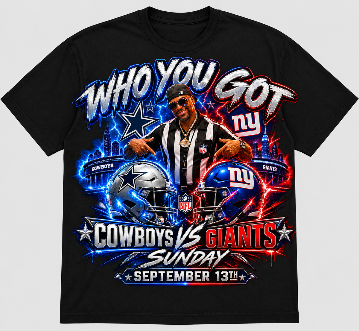 Who You Got? Team vs Team custom Game Day T Shirts Personalized Rivalry Shirt